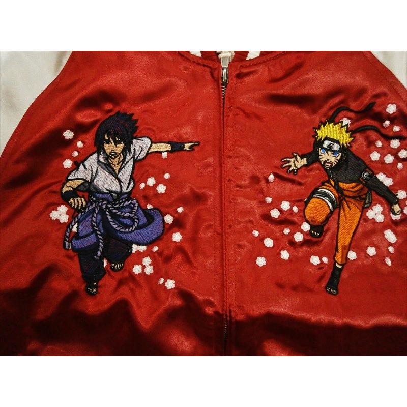 ナルト×朧(おぼろ) コラボ サテン スカジャン 華鳥風月 9001823 総刺繍