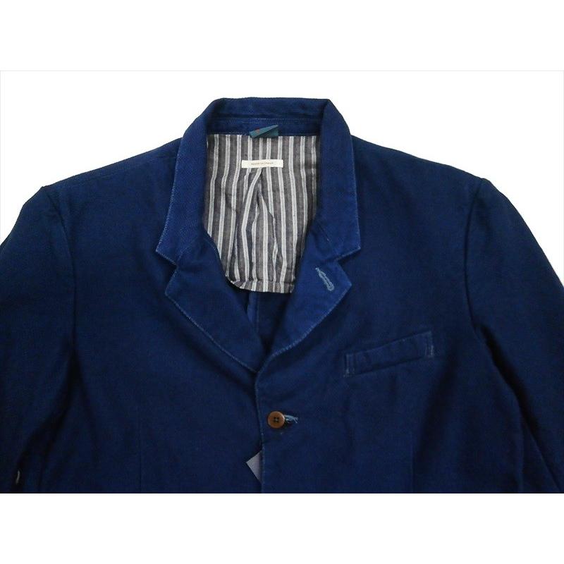 備中倉敷工房・倉 ジャケット 93217 インディゴ染め ドビー織刺子 テーラードジャケット ワンウォッシュ インディゴ染め ドビー織刺子 サイズ
