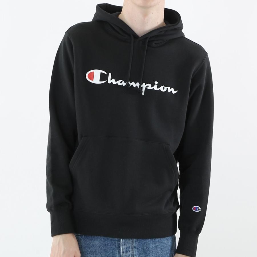 Champion チャンピオン パーカー C3 Q102 ロゴプリント ベーシック プルオーバー スウェットパーカー ブラック C3 Q102 ブロスクロージング 通販 Yahoo ショッピング