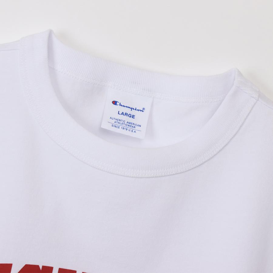 Champion チャンピオン 半袖Tシャツ C3-X344 カレッジ風プリント ベーシック チャンピオン ショートスリーブTシャツ ホワイト｜bros-clothing｜03