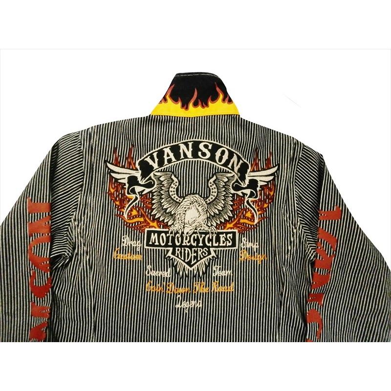 VANSON（バンソン） つなぎ NVAO-2002 刺繍 フライングイーグル デニム 
