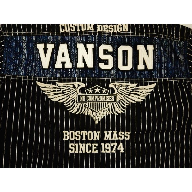 VANSON（バンソン） 長袖シャツ NVSL-2105 刺繍＆フェルトワッペン