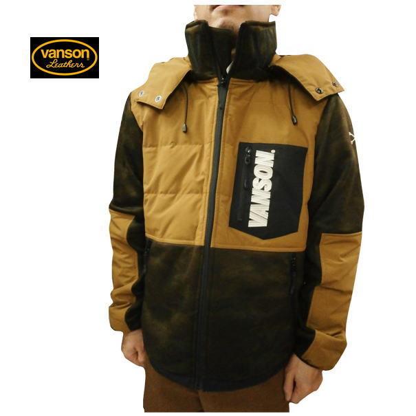 VANSON（バンソン） ジャケット NVSZ-2021 ロゴ刺繍 ダウン×フリース
