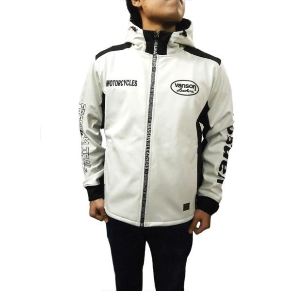 VANSON（バンソン） 裏ワッフル ストレッチ ボンディングパーカー 