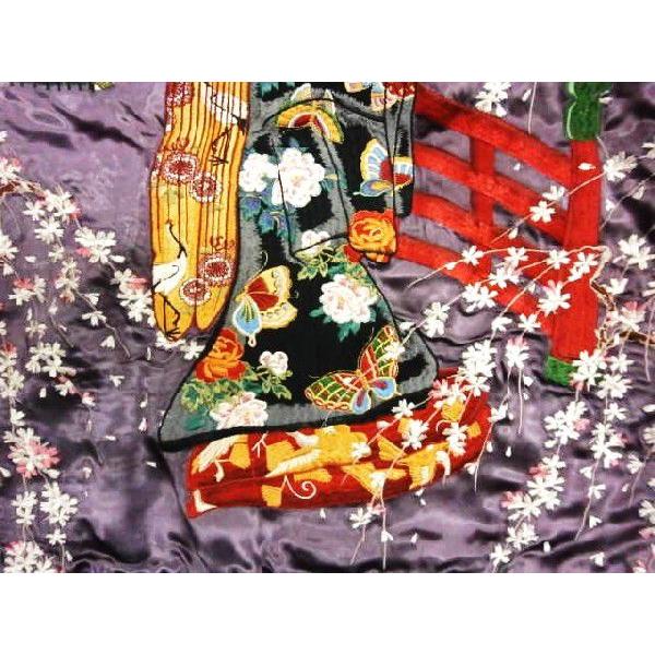 スカジャン パープル 桜 CHRISTIAN DADA クリスチャンダダ 15SS