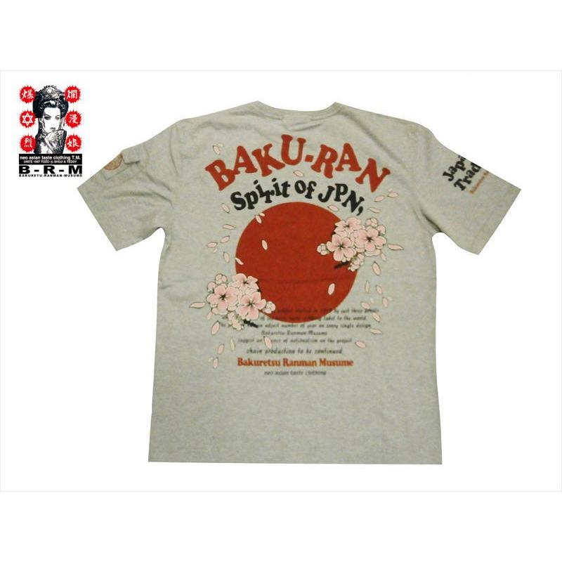 爆裂爛漫娘 爆烈爛漫娘 B R M エフ商会 半袖tシャツ Rmt 313 日の丸 和柄tシャツ アッシュグレー Rmt 313b ブロスクロージング 通販 Yahoo ショッピング