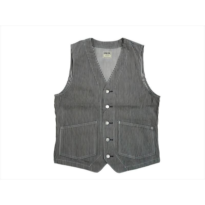 KOJIMA GENES ストライプ ベスト 児島ジーンズ KOJIMA GENES ベスト RNB-568 ヒッコリーストライプ