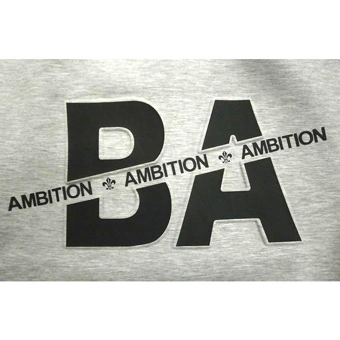 【20%OFF】[Be Ambition] ビーアンビション パーカー S22202 ラバープリント エンボス加工 百合 ロゴ フルジップ パーカー メンズ グレー_2
