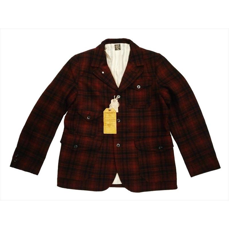CANE (シュガーケーン)ウールチェック・クルーザージャケットSC13206 SUGAR CANE CANE/シュガーケーン FICTION ROMANCE SC13206 21.25oz