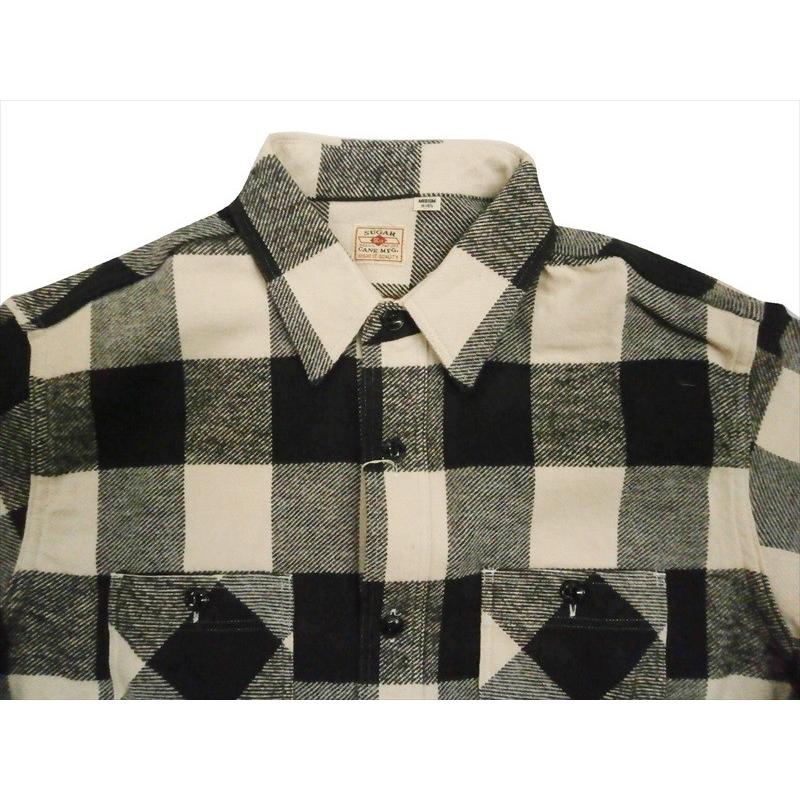 シュガーケーン長袖ネルシャツ XL SUGAR CANE シュガーケーン 長袖シャツ SC27697 ツイル ブロック