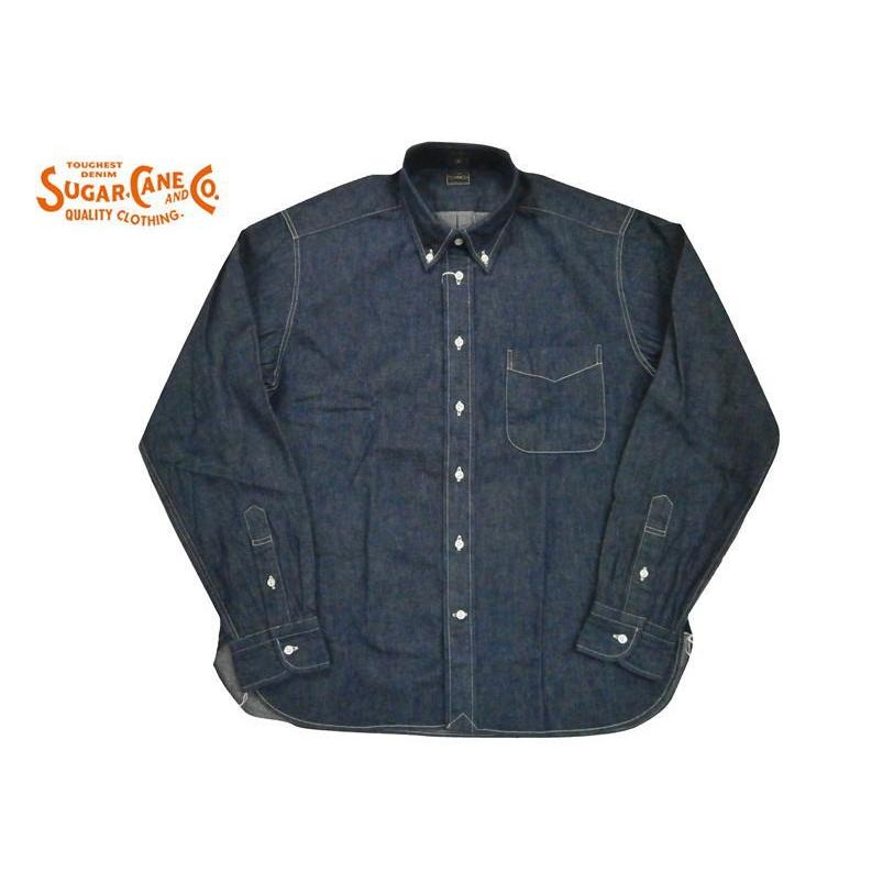 シュガーケーン Sugar Cane 長袖シャツ Sc 8 5oz ブルーデニム 長袖ボタンダウンシャツ ワンウォッシュ Sc ブロスクロージング 通販 Yahoo ショッピング