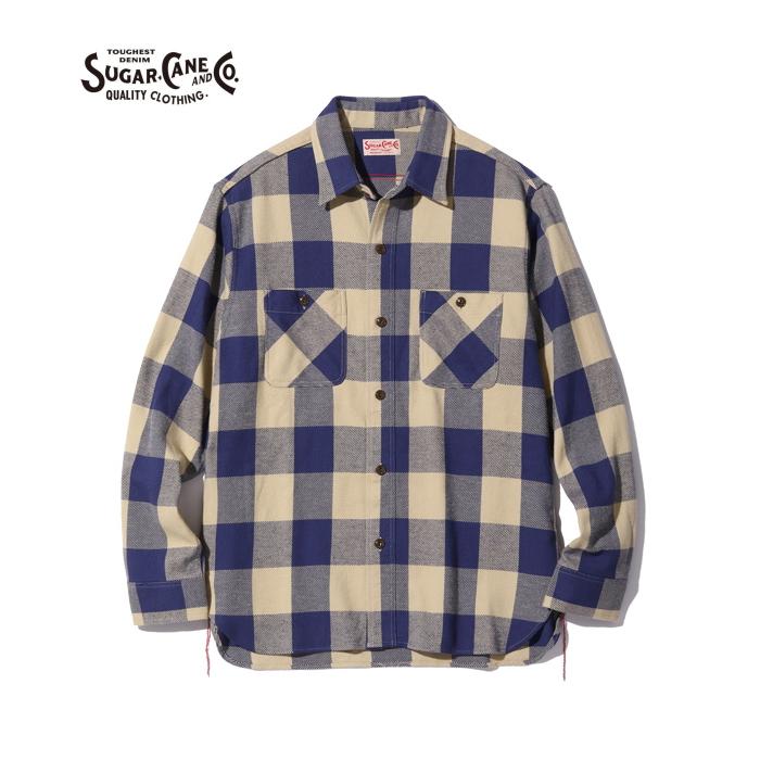 【即完売】SUGARCANE バッファローチェック　ネルシャツSC29147 SUGAR CANE シュガーケーン 長袖シャツ SC29147 ツイル バッファロー