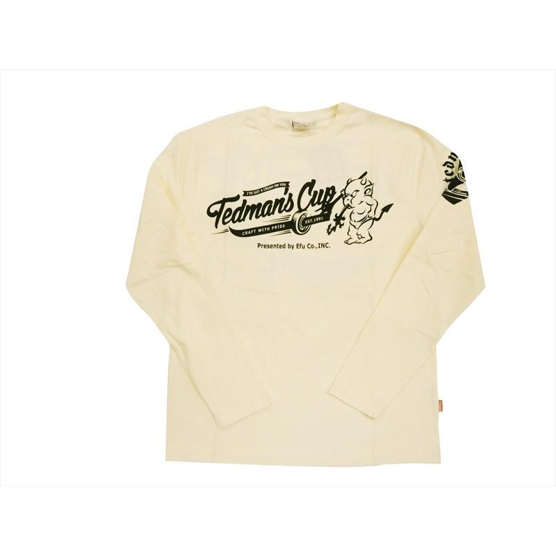 テッドマン TEDMAN/エフ商会 長袖Tシャツ TDLS-304 『TEDMAN'S CUP』アメカジ・ロングTシャツ オフホワイト｜bros-clothing｜04