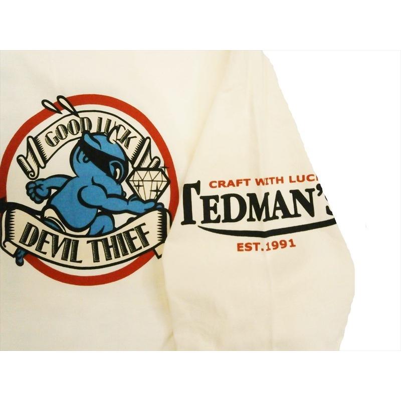 テッドマン TEDMAN/エフ商会 長袖Tシャツ TDLS-305 『TEDDY'S COPS』アメカジ・ロングTシャツ オフホワイト｜bros-clothing｜04