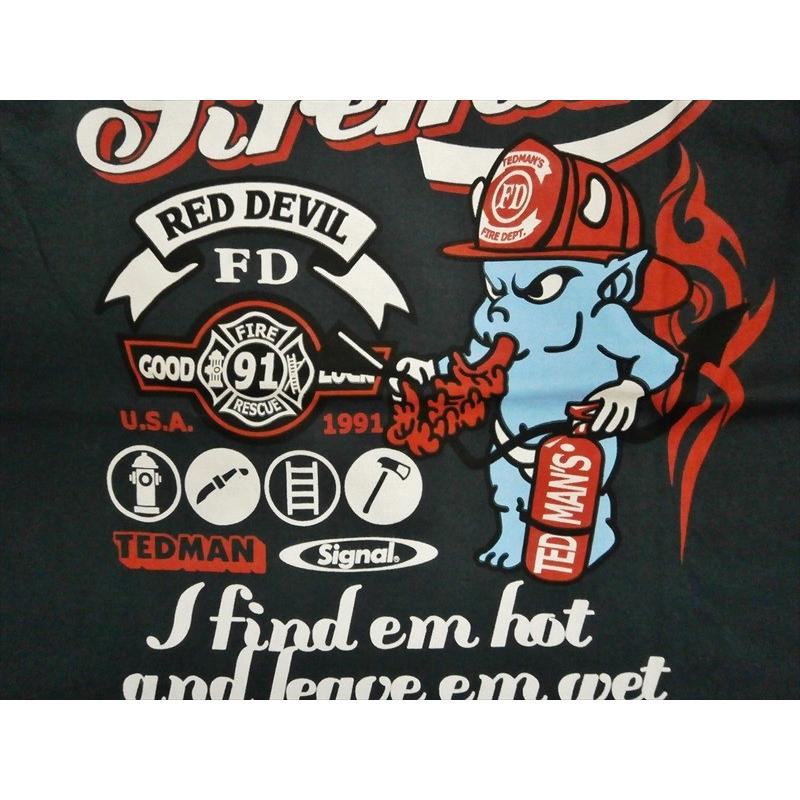テッドマン TEDMAN/エフ商会×シグナル・コラボ 長袖Tシャツ TDLS-307 