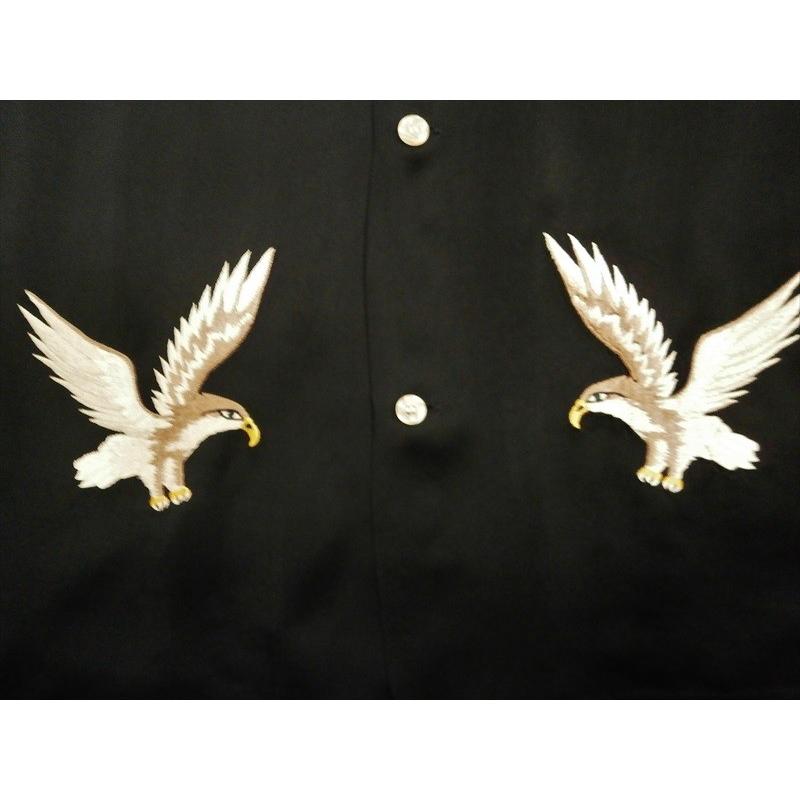 〈早い者勝ち・希少〉テーラー東洋　刺繍半袖シャツメンズM 一点物　高級鷹刺繍 TAILOR TOYO テーラー東洋 Tailor Toyo TT39507 半袖シャツ 刺繍