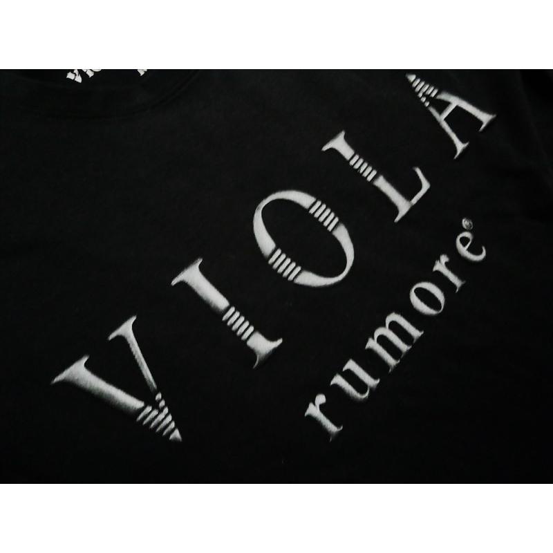 VIOLA RUMORE（ヴィオラ ルモーレ）長袖Tシャツ Y42202 発泡プリント VIOLAロゴ ロングスリーブTシャツ ブラック/ブラック｜bros-clothing｜04