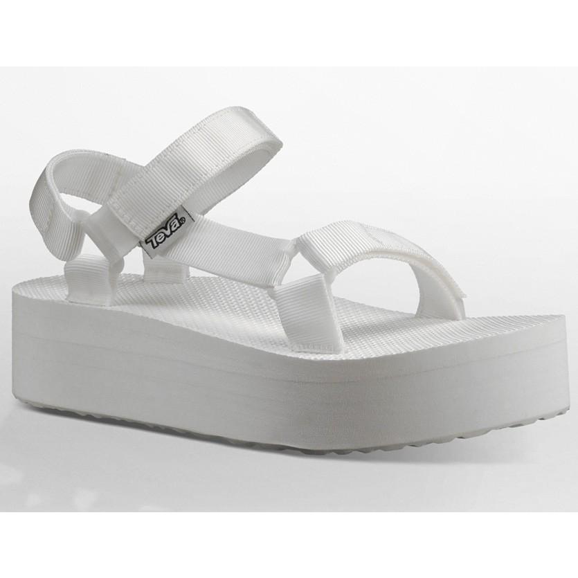 white tevas platform