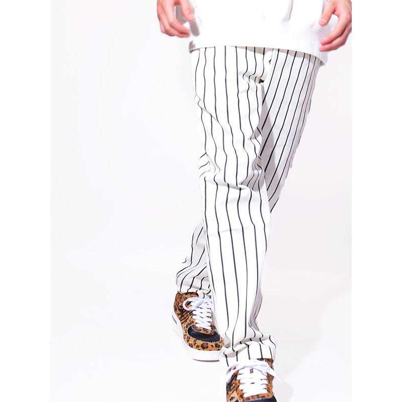COOKMAN クックマン シェフパンツ chef 【お買得】 pants メンズ 231-11801 ストライプ WHITE BLACK Stripe 最高品質の レディース