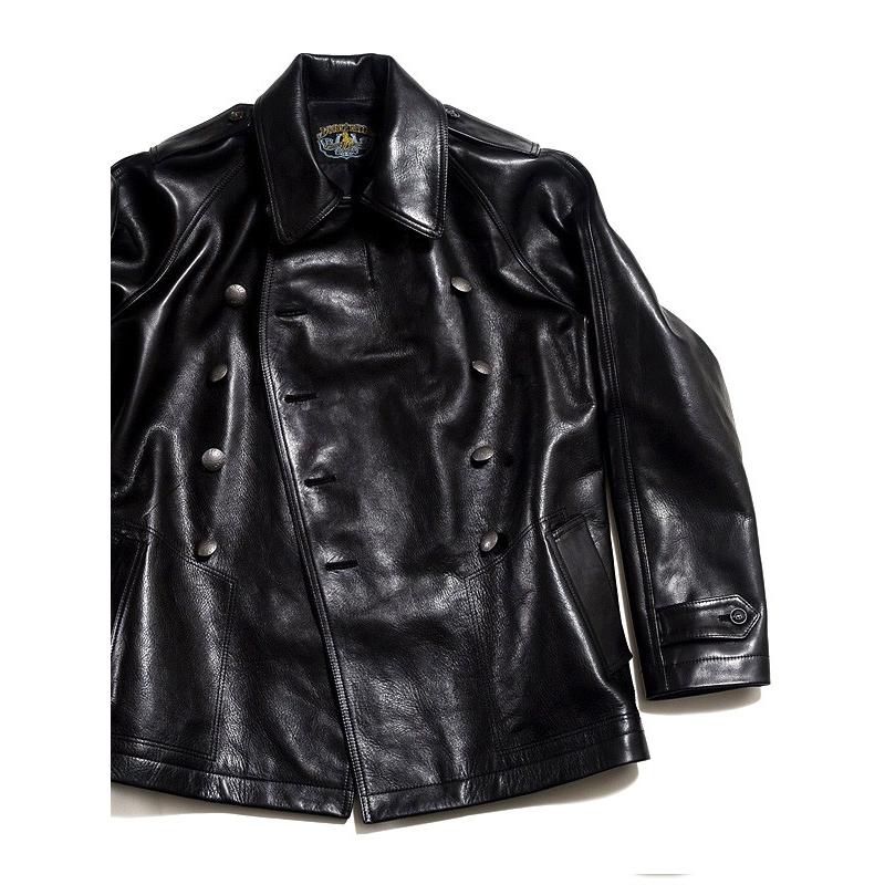 ダブル ヘリックス Double Helix レザージャケット コート メンズ レディース 本革 大きいサイズ ブランド 馬革 ホースハイド 日本製 French Mcoat B French Mcoat B Rodeo Bros 2nd 通販 Yahoo ショッピング