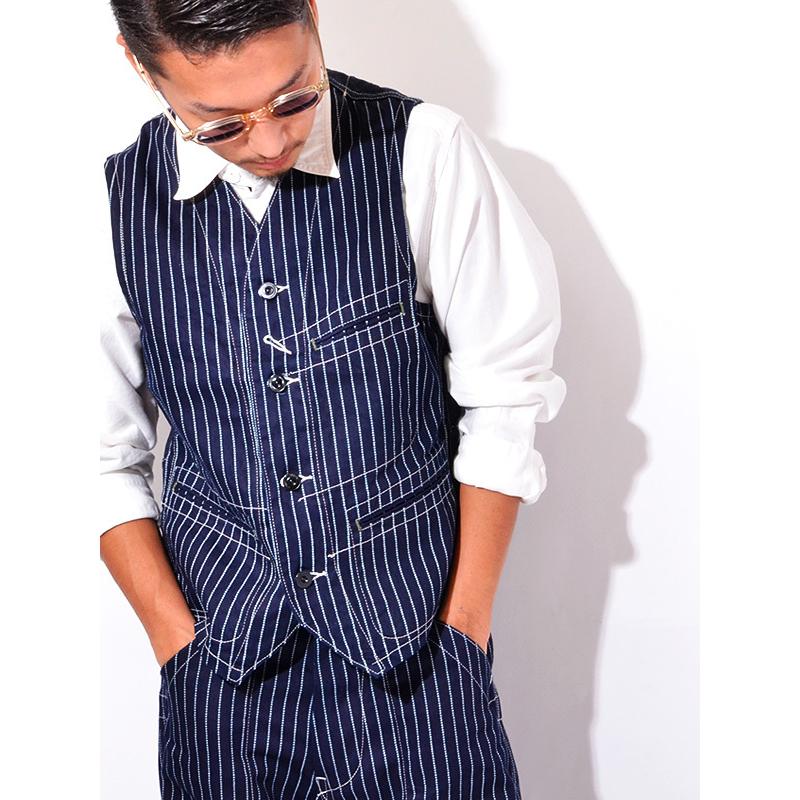 大きい割引 Sugar Cane シュガーケーン WABASH STRIPE VEST