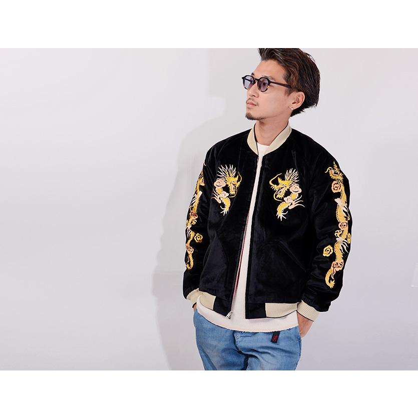 人気ブランド新作豊富 テーラー東洋 スカジャン 別珍 黒 龍 送料無料 Tailor Toyo テーラー東洋 スカジャン 別珍 メンズ 黒 龍 Duelling Dragons Landscape Tt 119 ジャケット