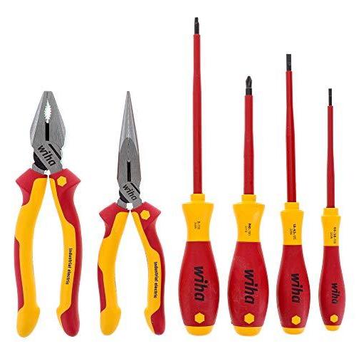 在庫有 Wiha Insulated Industrial Pliers Drivers Set 6 Piece By Wiha 期間限定特価 Kuljic Com