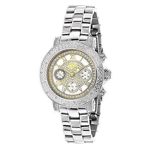 激安単価で Luxurman Ladies Diamond Watch 0.3?CT Two Tone 腕時計