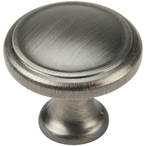 【再入荷】 Silver Antique 5982AS Cosmas - Pack 10 Cabinet Diameter 1-1/8" - Knob Round Hardware ドア用