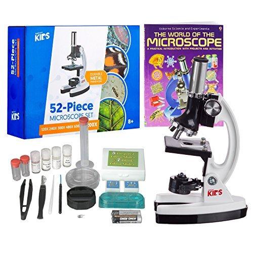 楽天 Amscope 10x 52 Pcsスライドと子供の学生初心者顕微鏡キット Ledライト 収納ボックスやブック 顕微鏡の 100 本物保証 Kuljic Com