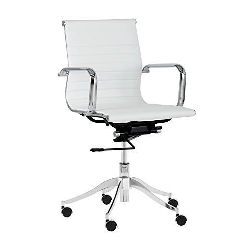 最新な Tyler Modern Sunpan Full White Snow, Chair, Office Back その他オフィスチェア