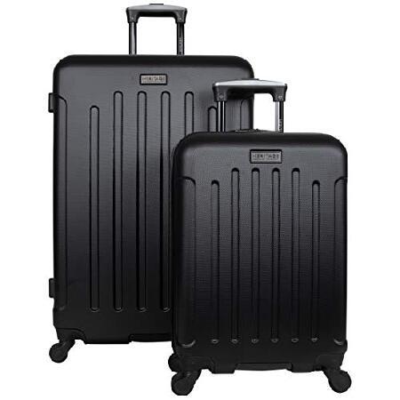 【在庫有】 Park' Lincoln Travelware Heritage 2-Piece Black Set, Luggage Spinner 4-Wheel Hardside Lightweight Durable 20"/28" ハードタイプスーツケース