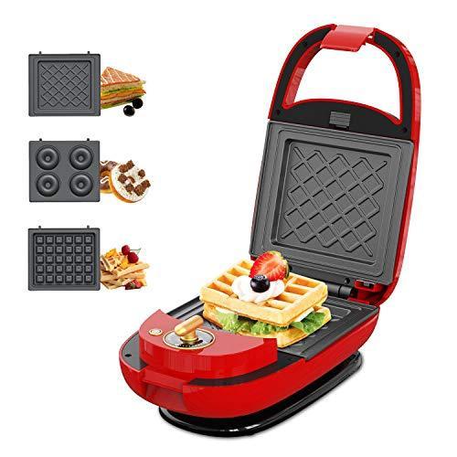メーカー包装済 Ecx Sandwich Maker Waffle Maker Donut Maker Meatball Grill 3 In 1 Detachable Non Stick Coating Led Indicator Lights Cool Touch Handle お気にいる Studiostodulky Cz