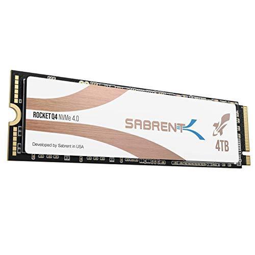 全国総量無料で Sabrent 4TB 4900/3500/ R/W | ハイパフォーマンスソリッドステートドライブ 内蔵SSD 2280 M.2 4.0 PCIe NVMe ロケットQ4 内蔵型SSD