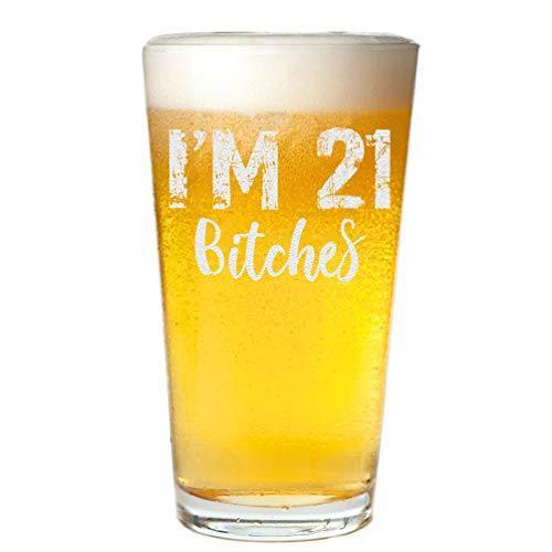 美しい Veracco I M 彼氏への クリア ガラス 21歳の誕生日ギフト パイントビールグラス Fist Twenty Years B 21 アルコールグラス Www Buccella Com