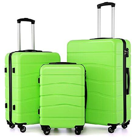【ラッピング不可】  3点セット スーツケース VACATION LONG ABSハードシェル 2 24インチ 20インチ スピナーホイールとTSAロック付き ハードタイプスーツケース