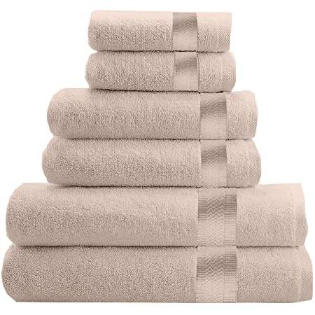 【新発売】 Washcloth and Hand Bath, Resistant Fade 6-Piece - Towels Bath Towel Ab Highly Cotton Spun Ring Set Towel Bath GSM -600 Sets Towel Bath - Set タオル