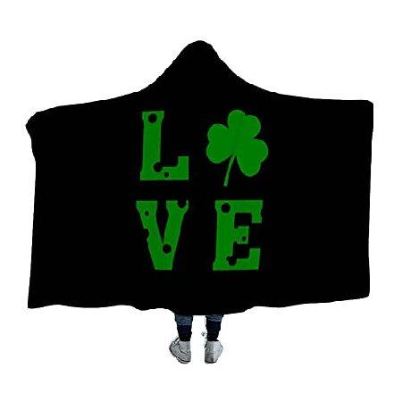 WEB限定カラー for Cloak Soft Blanket Hooded Wearable Clover Love Watch 60"x80" Napping Bed Sofa Tv 着る毛布、かいまき