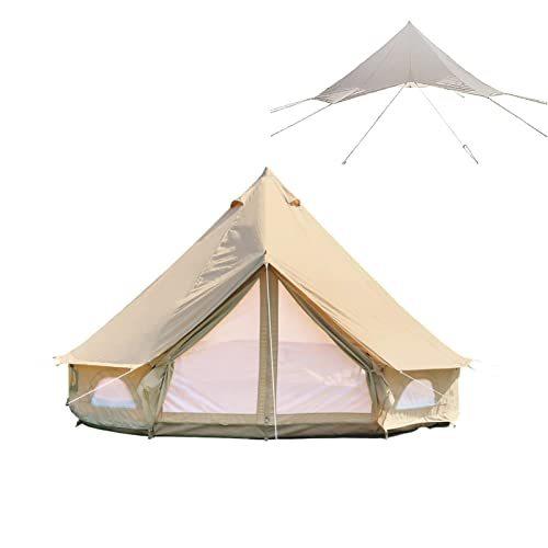 完売 Rian Waterproof with Tent Yurt Canvas Cotton OUTDOOR DANCHEL Fly 20ft Glamping, Camping for Cover その他テント