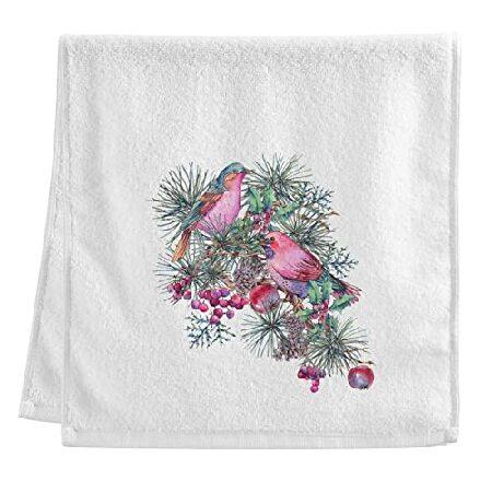 最新人気 Christmas Naanle Bird Ho Towels Dishwashing Kitchen Towel Bathroom Cotton Spun Ring Combed 100% Absorbent Soft Towels Bath White Towels Hand タオル