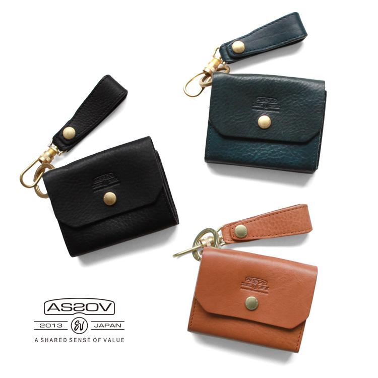 AS2OV（アッソブ） カードケース OILED SHRINK LEATHER CARD CASE