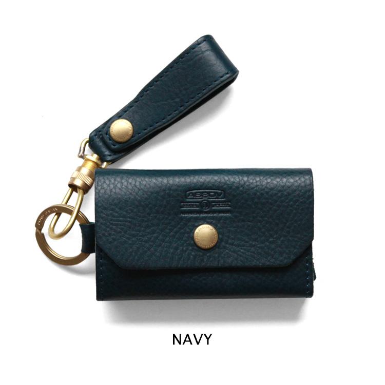 AS2OV ケース AS2OV（アッソブ） キーケース OILED SHRINK LEATHER KEY CASE : BROWN