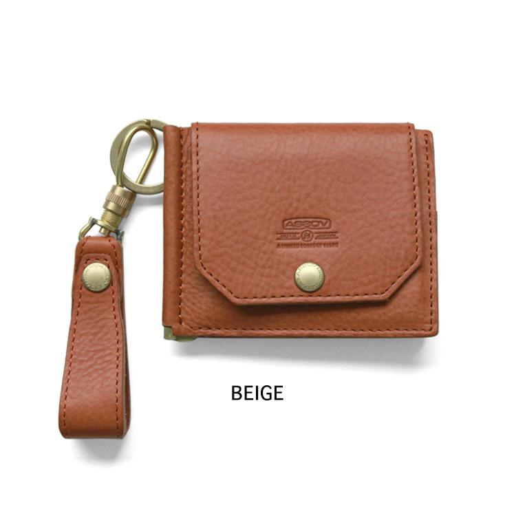 美品　AS2OV　アッソブ　マネークリップ　財布　茶 AS2OV（アッソブ） AS2OV LEATHER MOBILE WALLET MONEY CLIP レザー