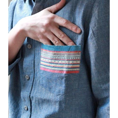 EMBROIDERY SHIRT GOHEMP ヒッピー　シャンブレーシャツ EMBROIDERY SHIRT GOHEMP ヒッピー シャンブレーシャツ