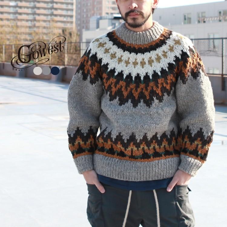 GOWEST（ゴーウエスト） ESCAPE HAND KNIT SWEATER / PERU KNIT 