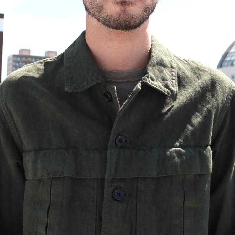 sage de cret サージュデクレコットンリネン ショップコート　サイズM sage de cret サージュデクレコットンリネン ショップコート