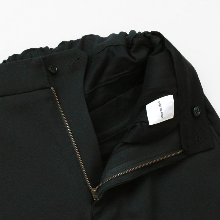 sage de cret（サージュデクレ） パンツ ツイルストレッチ ペグトップ
