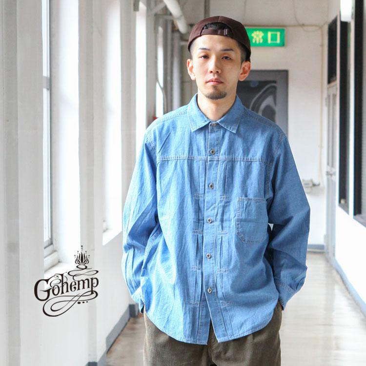 GOHEMP（ゴーヘンプ） GO HEMP gohemp トップス PLEATS WORK SHIRTS