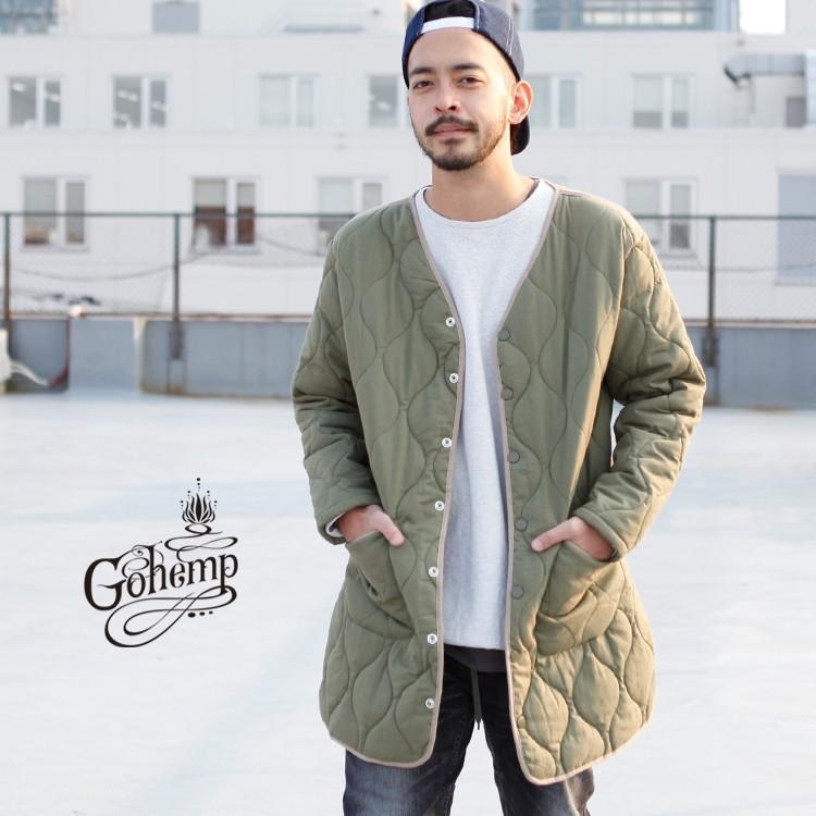 GOHEMP ゴーヘンプ｜GREEN LODGE JACKET グリーンオリーブ GOHEMP ゴーヘンプ｜GREEN LODGE JACKET (サンドベージュ)(ノーカラー