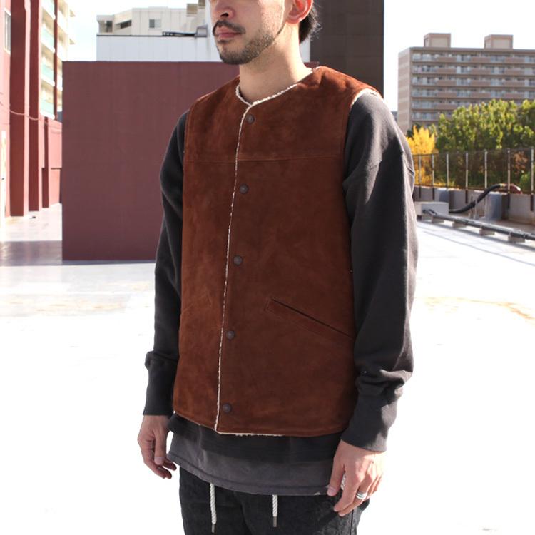 GOWEST（ゴーウエスト） アウター ベスト 80'S BOA VEST / GOAT SUEDE